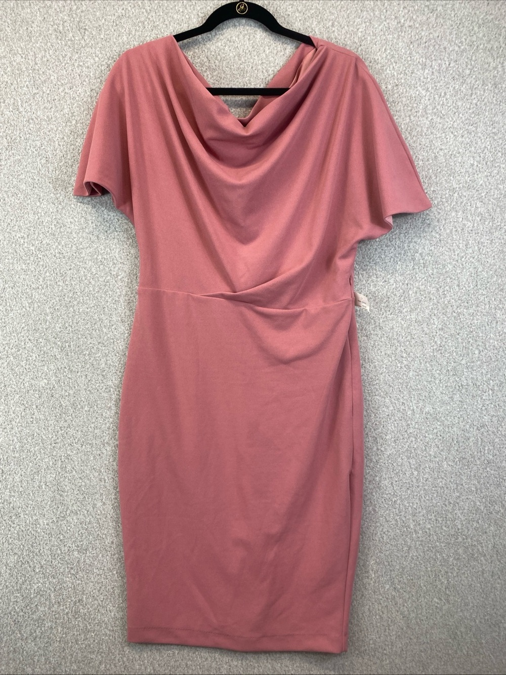 Alexia Admor Sheath Dress Womens size L Professional Office Career Blush Pink